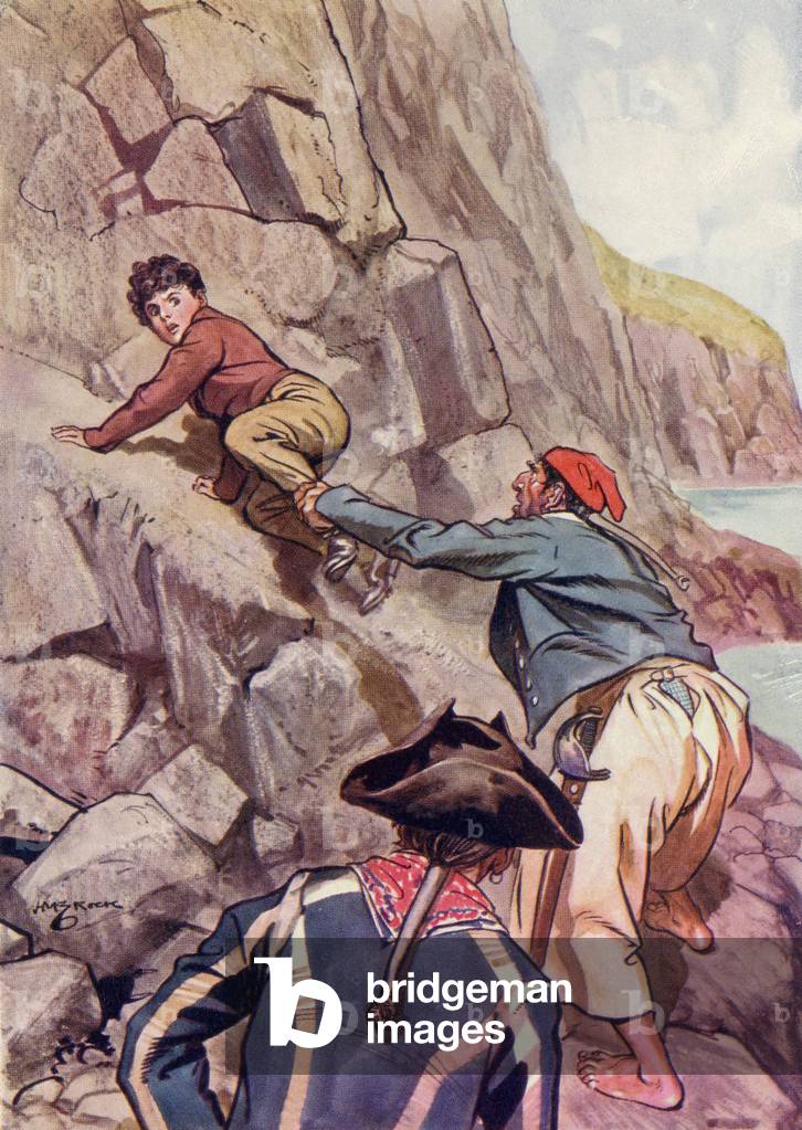 «Mi ha preso per la gamba e mi ha trascinato indietro», illustrazione da «The Cragsmen, A Story of Contrabblin