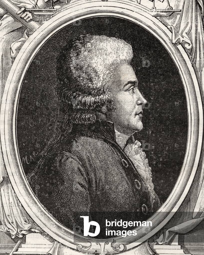 Augustin Bernard Francois Legoazre de Kervelegan 19th by French Artist, b/w