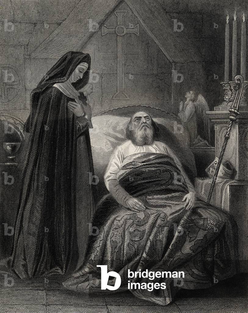 "la morte di san Patrick", 19th Secolo di Henry Warren