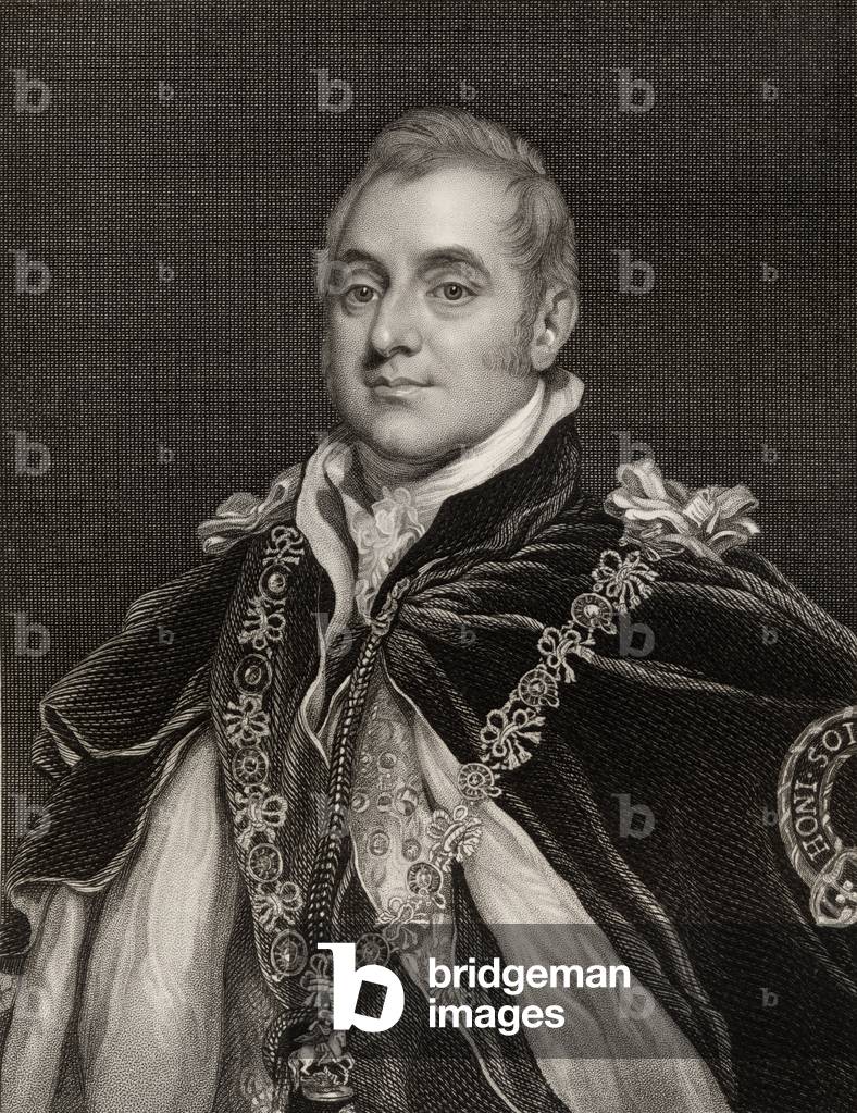 Enrico charles Somerset (1766-1835) 6th Duca di Beaufort (lito)