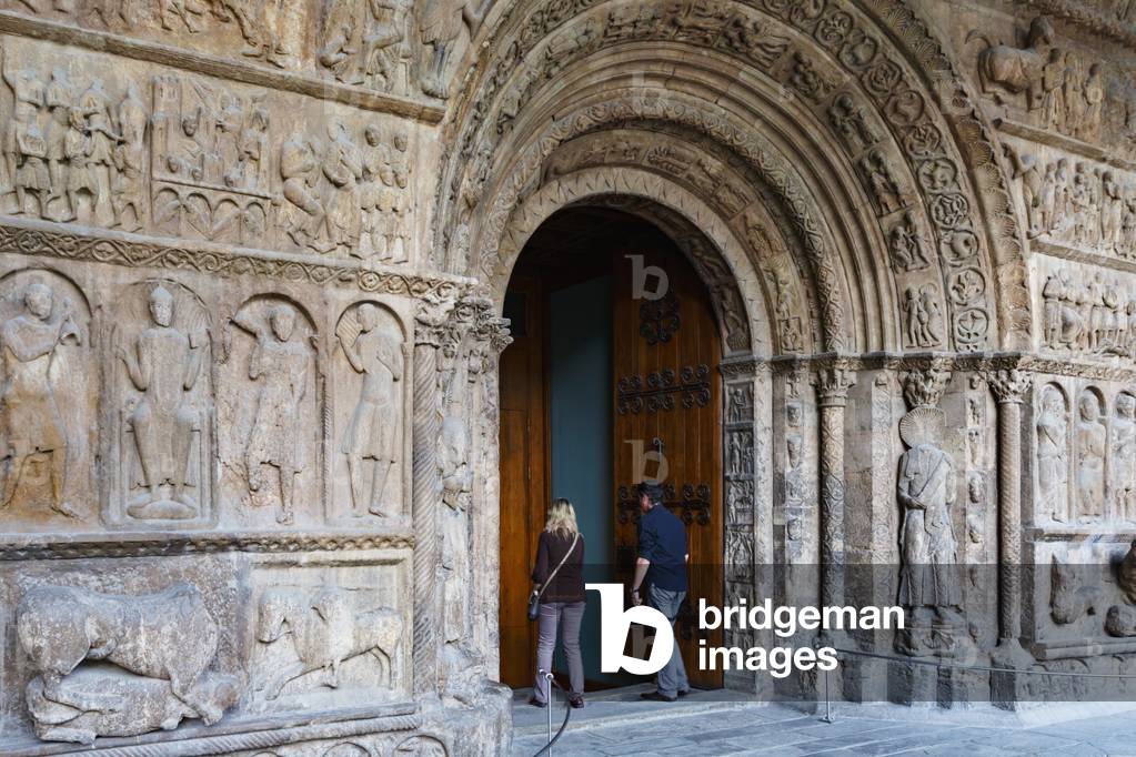 Ripoll, Girona Province, Catalonia, Spain.  Monastir, or monastery, de Santa Maria (photo)