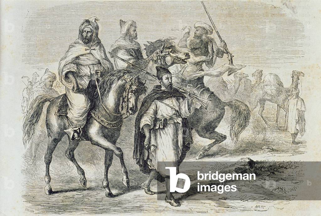 "Una carovana marocchina nel 1860s", 19th Secolo di French School