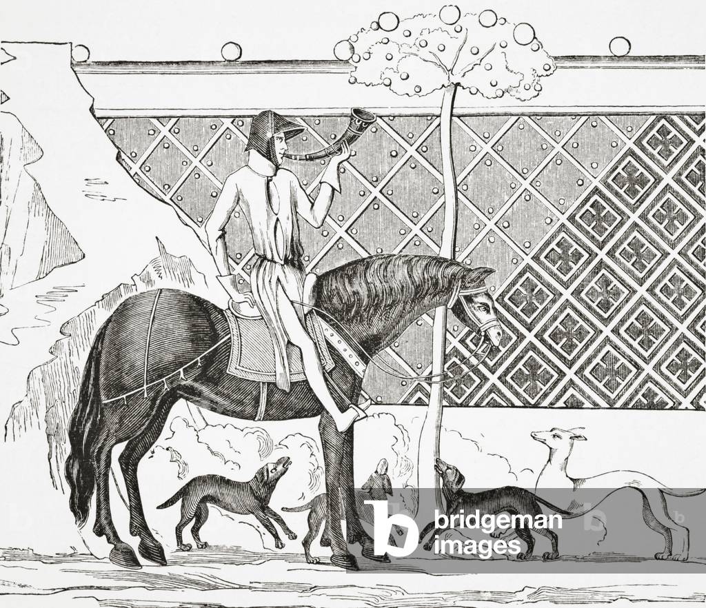 Tristan at the Chase, 1878 (litho)