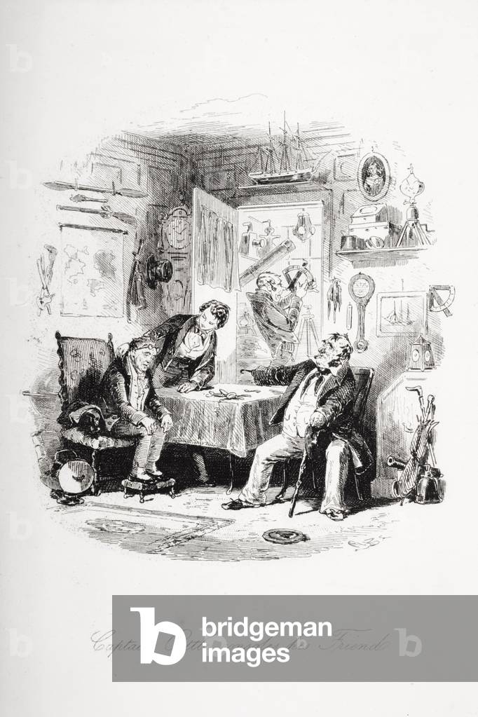 Kapitän Cuttle Konsolen seinen Freund, Illustration aus 'Dombey und Sohn' von Charles Dickens (1812-70) erstma