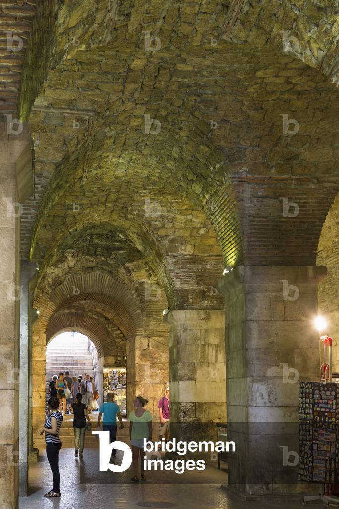 The basement halls of the Palace of Diocletian, Split, Croatia (photo)
