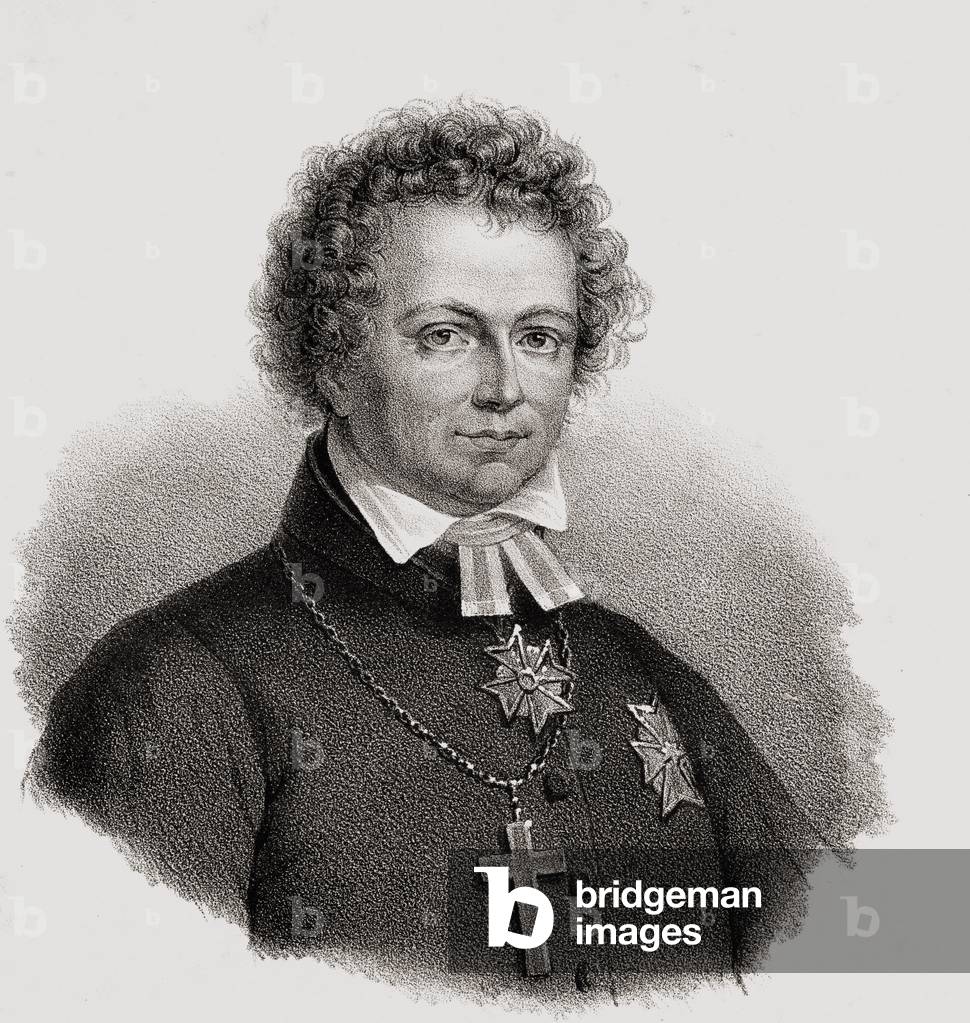 Bild von Druck "Esaias Tegner (1782-1846) (litho)", 19. Jahrhundert von Swedish School, b/w