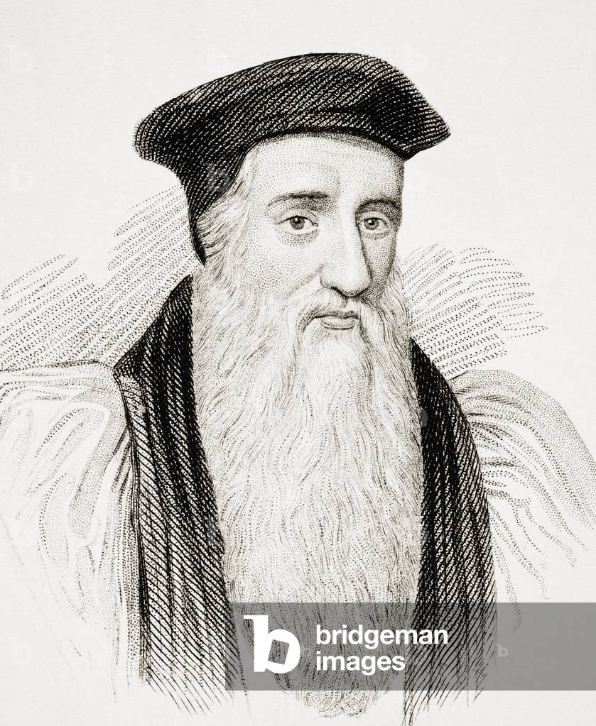 Thomas Cranmer, da 'Old England Worthies' di Lord Brougham e altri, pubblicato Londra, c. 1880s (lito)