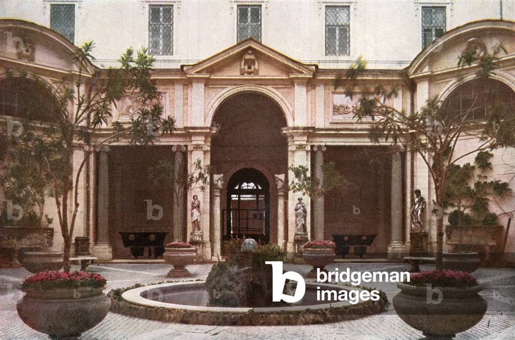 The Cortile del Belvedere or the Belvedere Courtyard, Vatican Palace, Vatican City State, Rome, Italy.