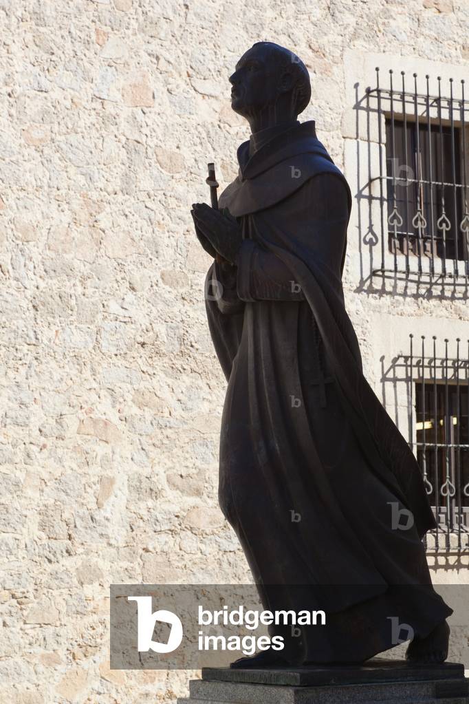 Statue of Saint John of the Cross by Emilio Laiz Campos 1917-1983.  Avila, Avila Province, Spain.   (photo)