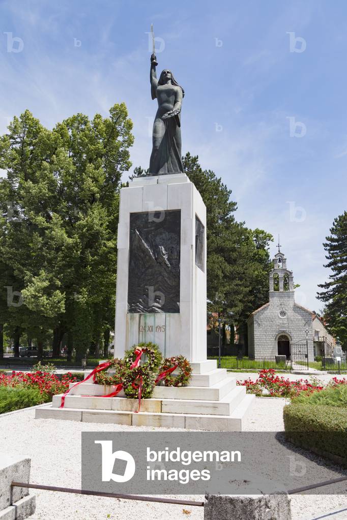 Statue of Lovcenska Vila, Cetinje, Montenegro (photo)
