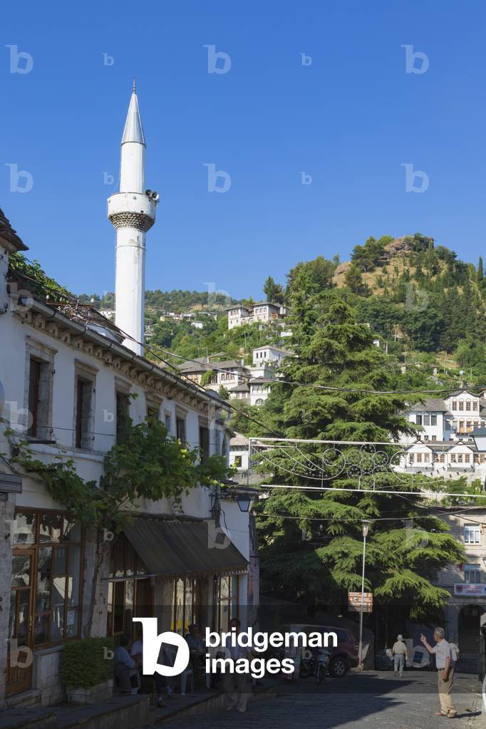 Gjirokastra or Gjirokaster, Albania, Ismail Kadare Street in the old town (photo)