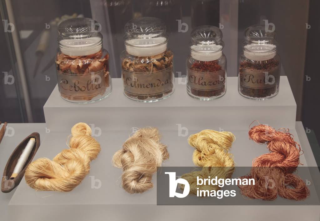 Silk thread and the plants used to colour them in Moorish days