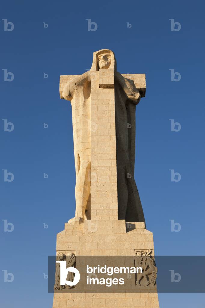 Columbus Monument sculpted by Gertrude V, Whitney at Punta del Sebo near Huelva, Huelva Province, Andalusia, southern Spain
