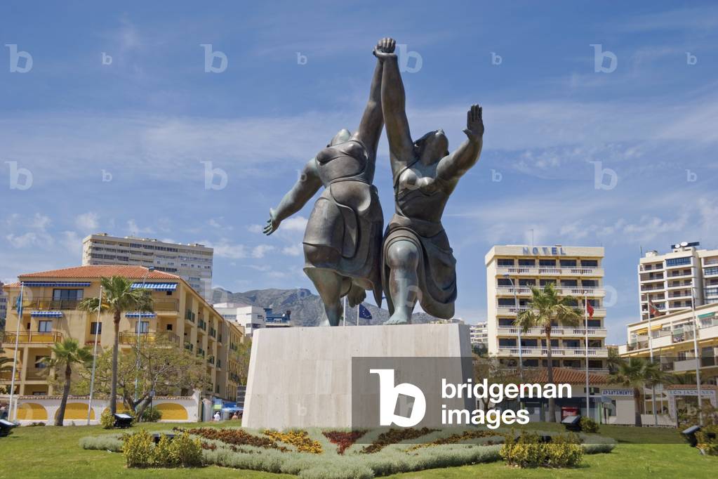 Picasso statue Two Women Running on the beach, Torremolinos, Spain