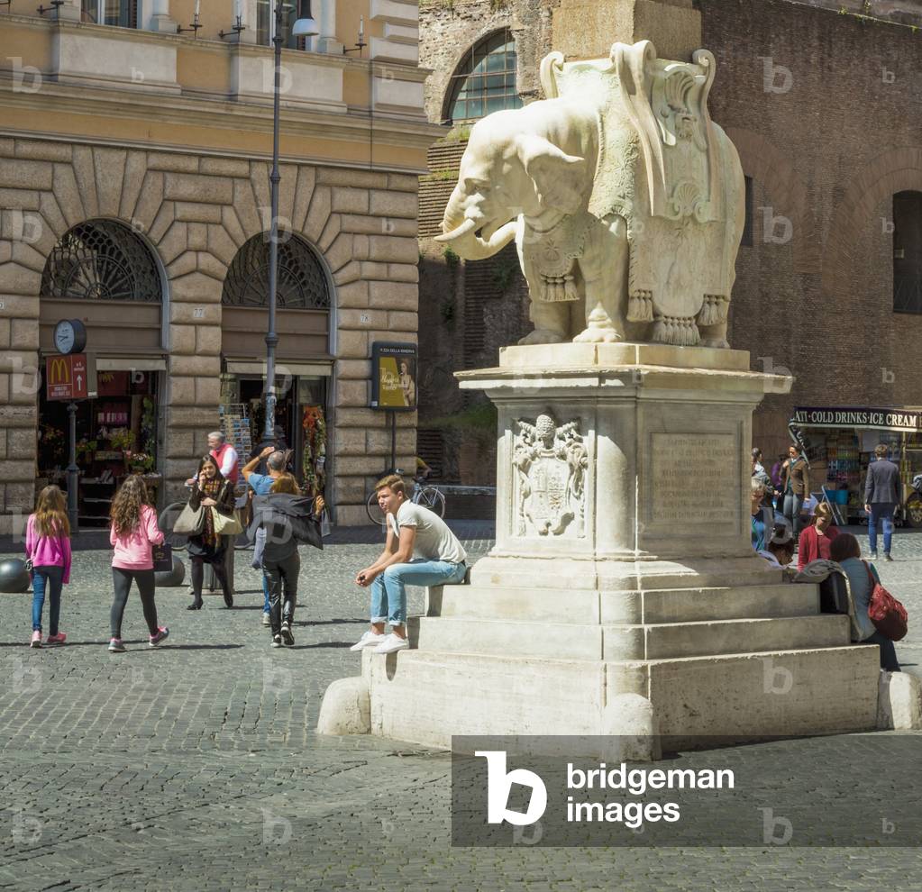 Elephant, Piazza della Minerva, Rome, Italy (photo)