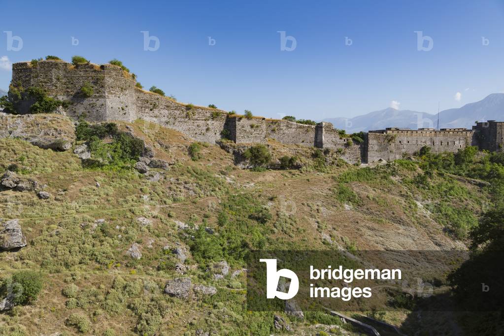 Gjirokastra or Gjirokaster, Albania. The Castle or Citadel.  Gjirokastra is a UNESCO World Heritage Site. (photo)