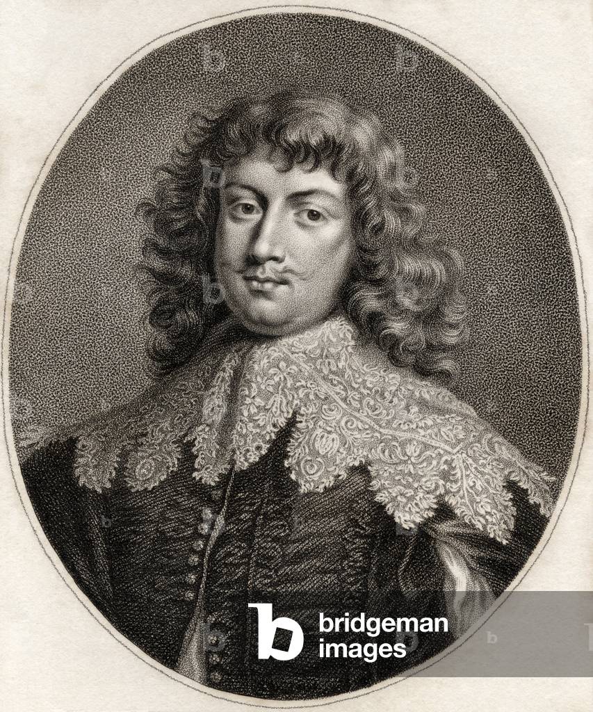 George Digby, incisione Bocquet, illustrazione da 'Un catalogo di autori reali e nobili, Volume III', pubblica