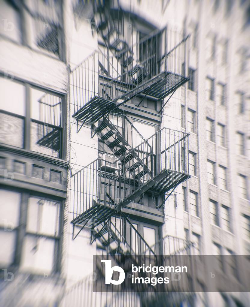 Fire escapes, Canal Street, New York, USA, 2014 (photo)