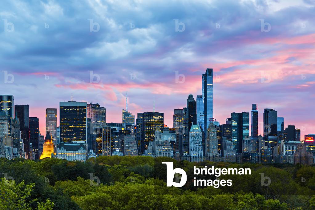 Skyline seen over Central Park, New York City, New York State, United States of America, 2014 (photo)
