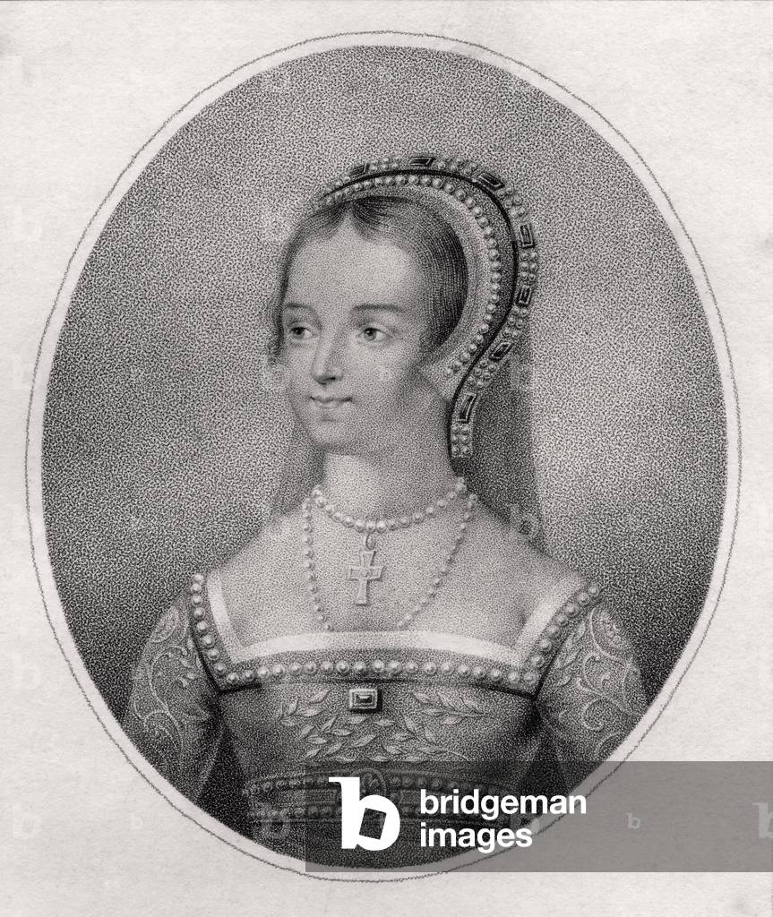 Catherine Parr, graviert von Bocquet, aus 'A Catalogue of the Royal and Noble Authors', veröffentlicht 1806 (l