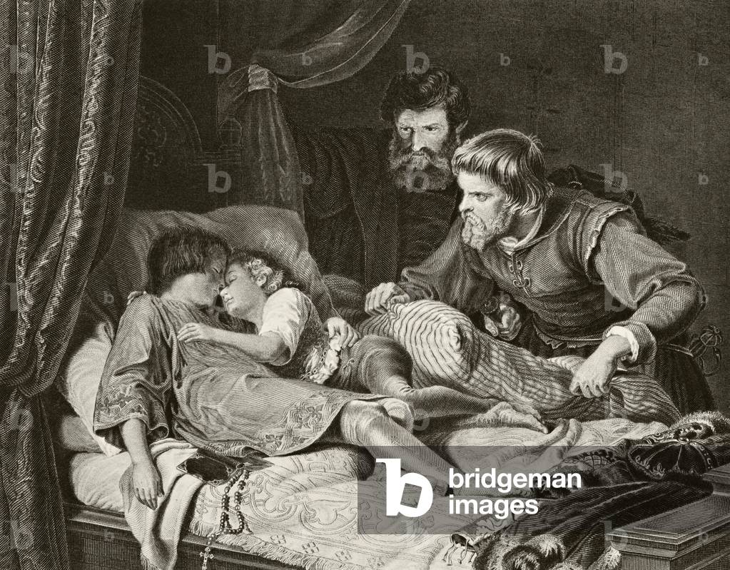 Der Mord an den Prinzen, Edward und Richard, im Tower of London, von 'The National and Domestic History of Eng