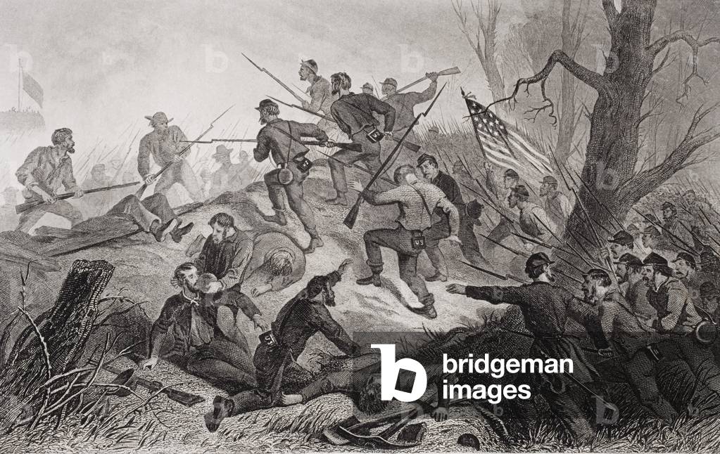 Bild von Druck "Anklage auf Fort Donelson", 19. Jahrhundert von American School