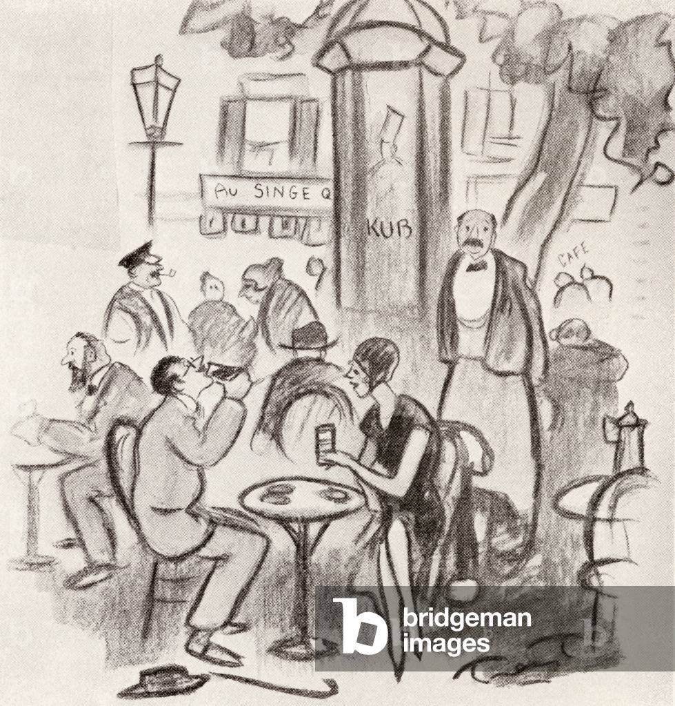 Straßenszene (litho)