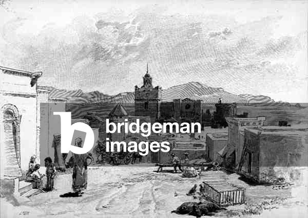 "Almeria Cathedral", 19th Secolo di English School, b/w