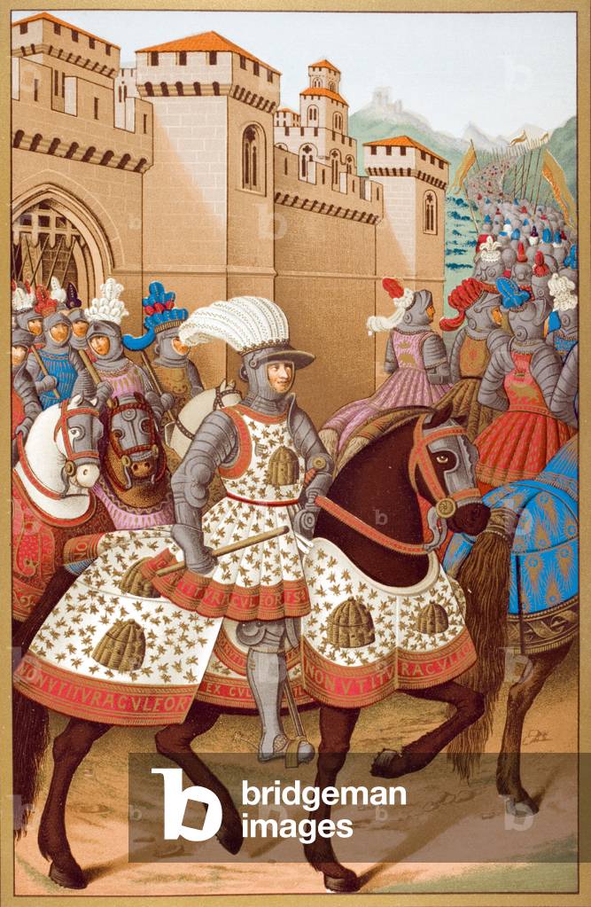 Luigi XII (1462-1515) e la sua Esercito Lasciando Alessandria, 24 Aprile 1507, dopo una miniatura di Jean Maro