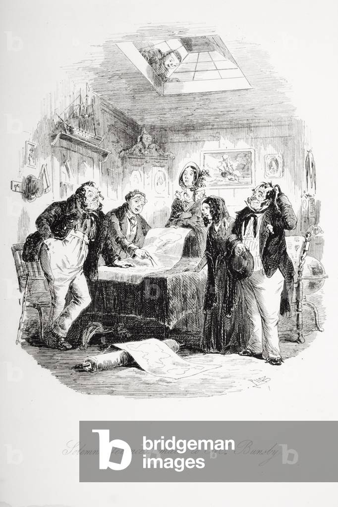 Immagine di Stampa "Solenne riferimento è fatto al signor Bunsby", 19th Secolo di Hablot Knight Browne