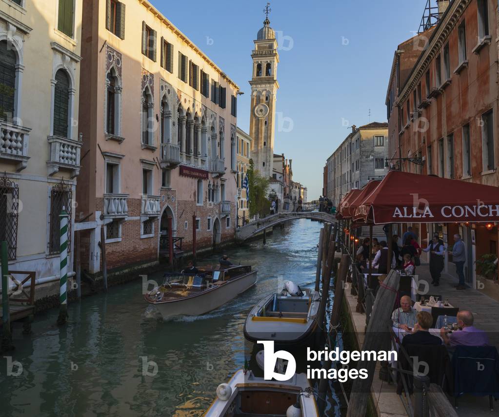San Giorgio dei Greci bell tower, Venice, Italy.