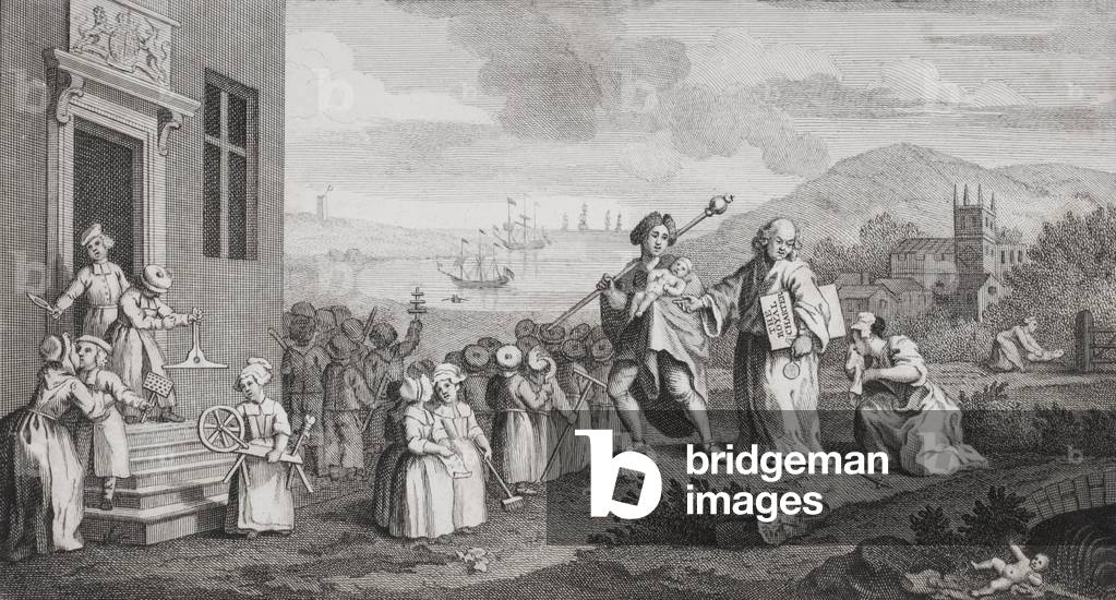 "I trovatelli", 18th Secolo di William Hogarth