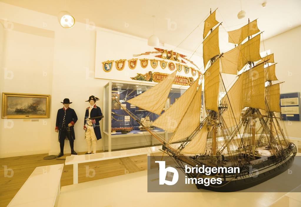 Model of Ship of the Line Phoenix launched in 1810, The Royal Danish Naval Museum, Orlogsmuseet, Copenhagen, Denmark (photo)