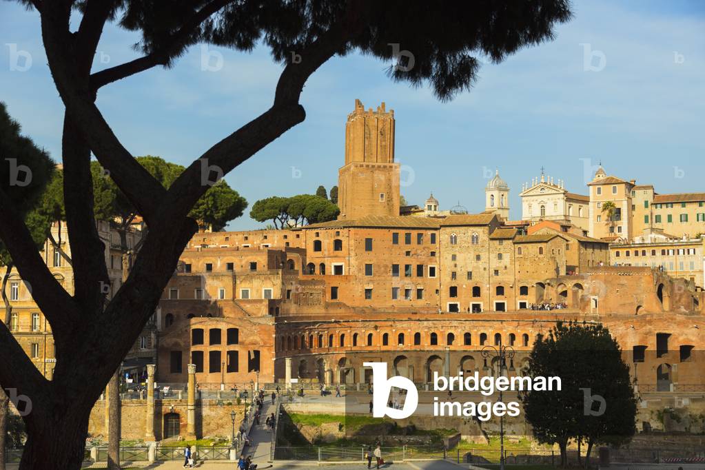 Rome, Italy.  Trajan's Forum.  The historic centre of Rome is a UNESCO World Heritage Site.