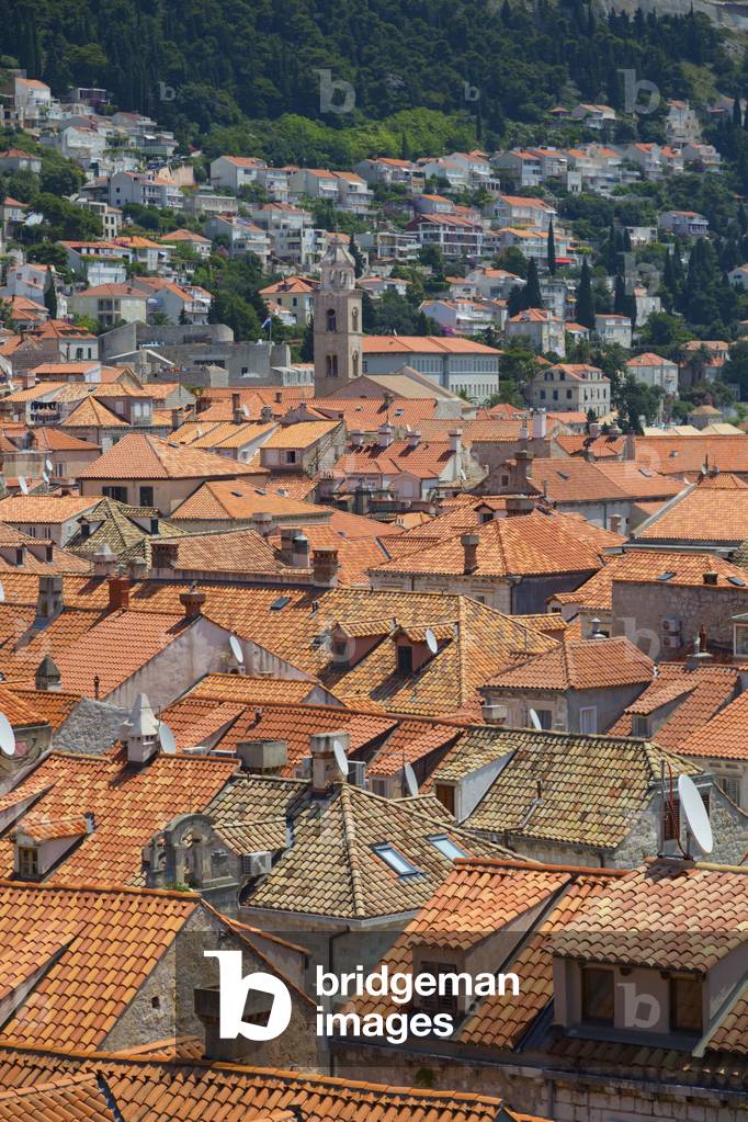 Rooftops in the old town, Dubrovnik, Croatia (photo) 