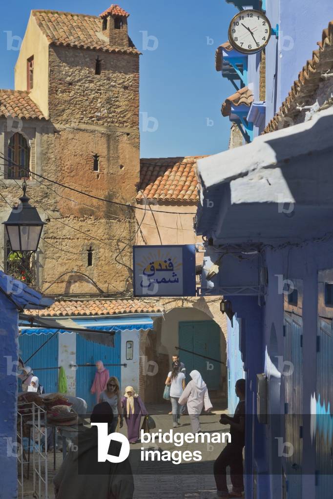 Chefchaouen, Morocco, Scene in Medina, 2012 (photo)