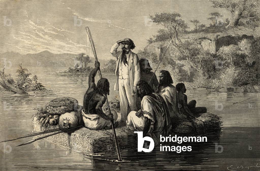 A Journey in Abyssinia (engraving) 19th by English Artist, b/w
