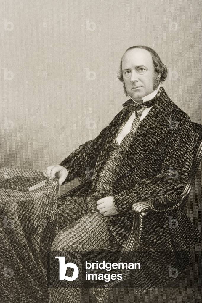 Thomas Wright (1810-77) engraved by D.J. Pound from a photograph 1860 by John Jabez Edwin Paisley Mayall, b/w