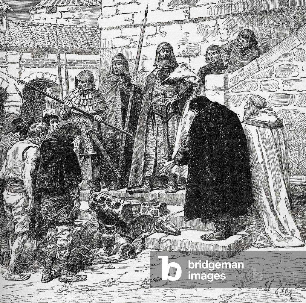 Raccolta Dane Gelt, dal libro 'The Church of England: A History for the People', pubblicato c.1910 (lito)