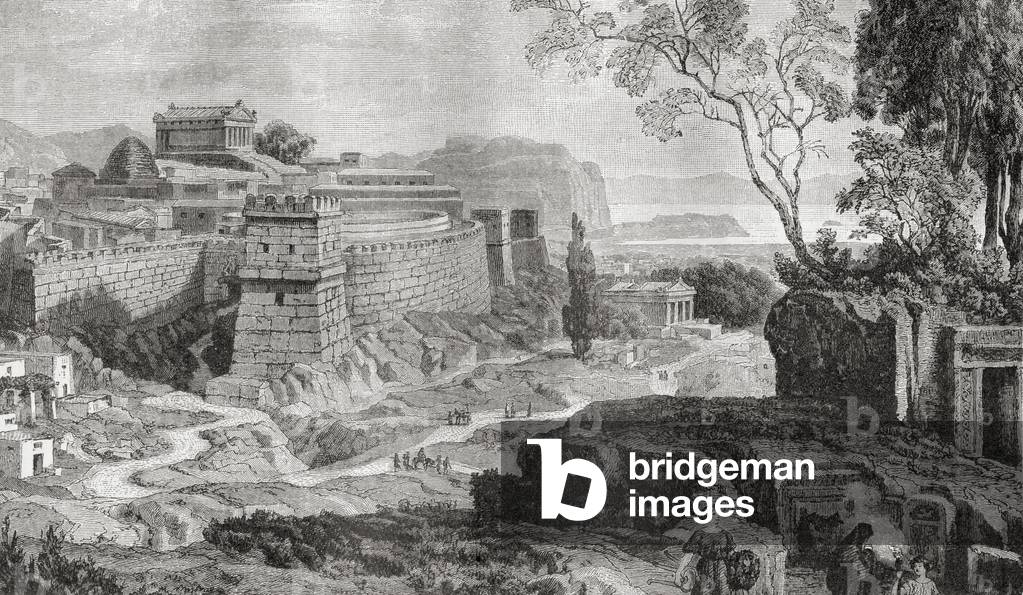 Bild von Druck "Mykene (Litho)", 20. Jahrhundert von English School