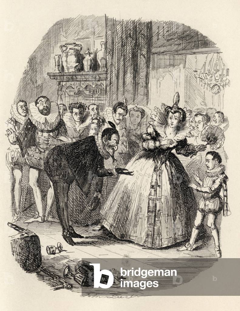 Image of Print depicting The Housewarming, 1887 by John Leech, b/w