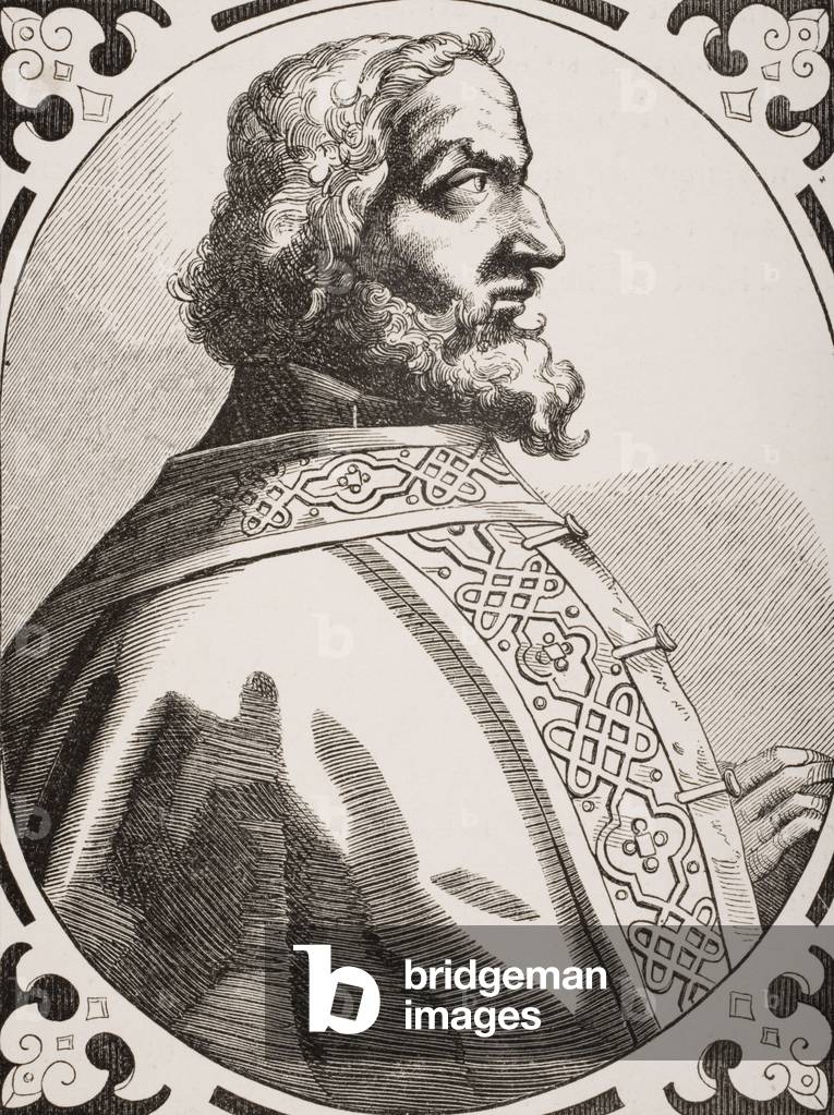 Charlemagne (747-814) King of the Franks and Lombards, after a 16th century engraving, from 'Le Moyen Age et La Renaissance' by Paul Lacroix (1806-84) published 1847 (litho)