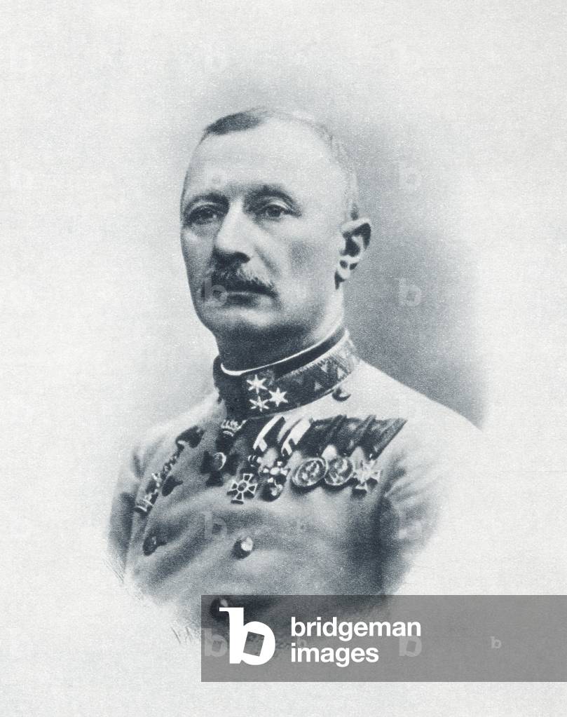 Oskar Potiorek, from 'The Illustrated War News', published in 1914 (litho)