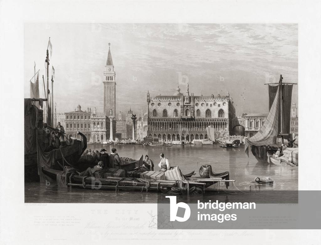 Doge's Palace and St. Mark's Square, Venice, 19th century