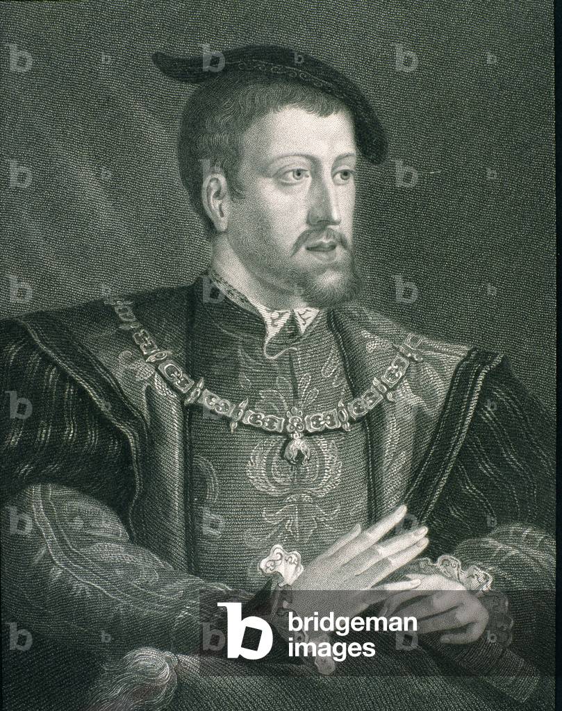 Charles V (1500-58) Holy Roman Emperor & King of Spain, from 'The Gallery of Portraits', published 1833 (engraving)