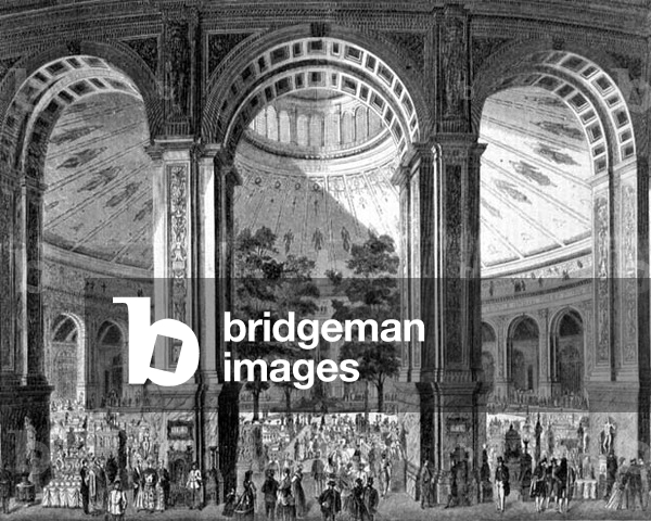 Interior of the Rotunda in Vienna Housing the Universal Exhibition, 1872 (engraving)