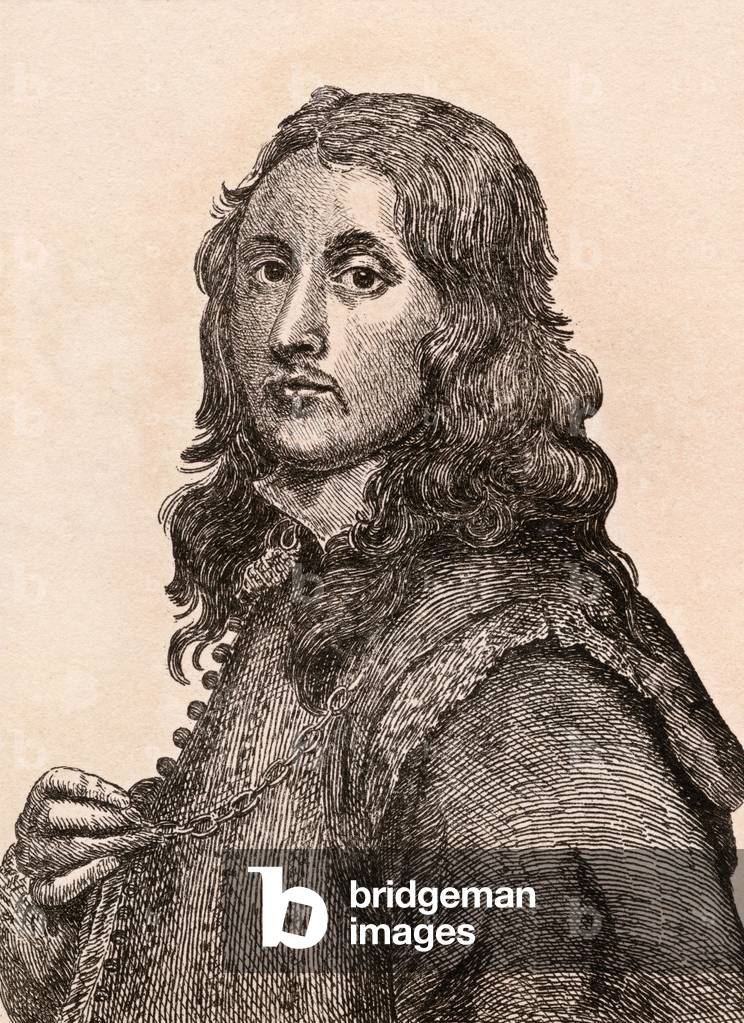 Gonzalez Coques, illustration from '75 Portraits Of Celebrated Painters From Authentic Originals', published in London, 1817 (engraving)