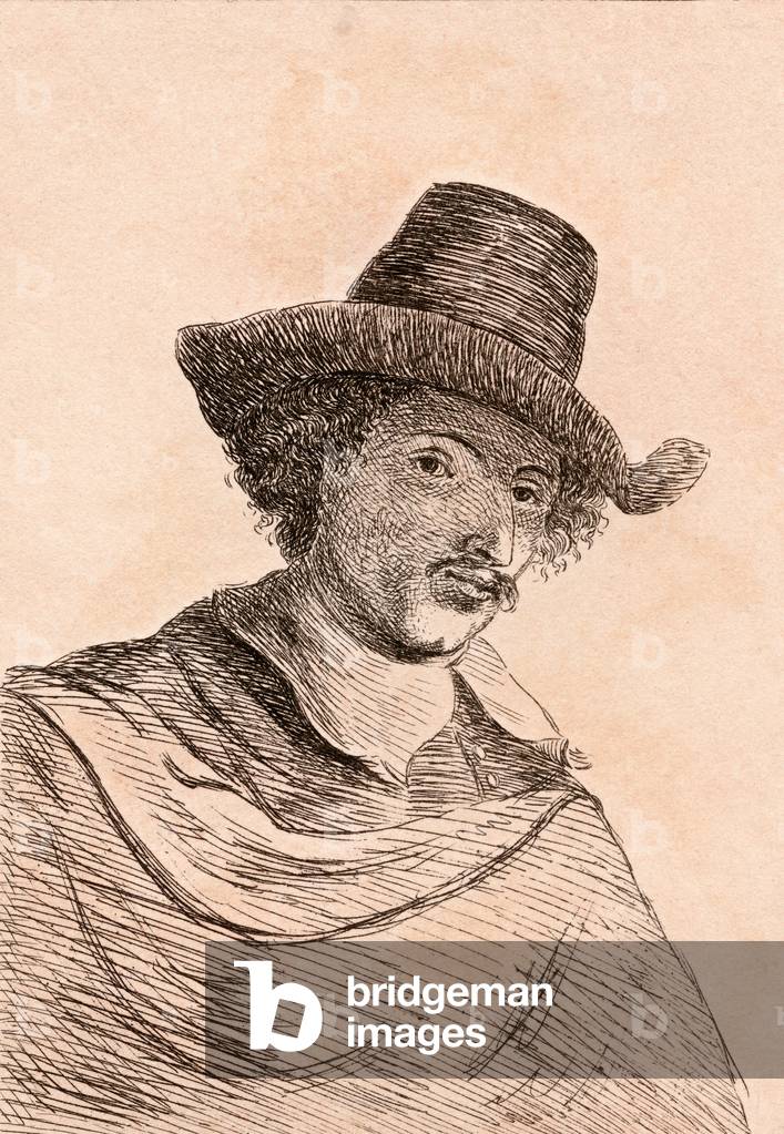 Jan Baptist Weenix, illustration from '75 Portraits Of Celebrated Painters From Authentic Originals', published in London, 1817 (engraving)