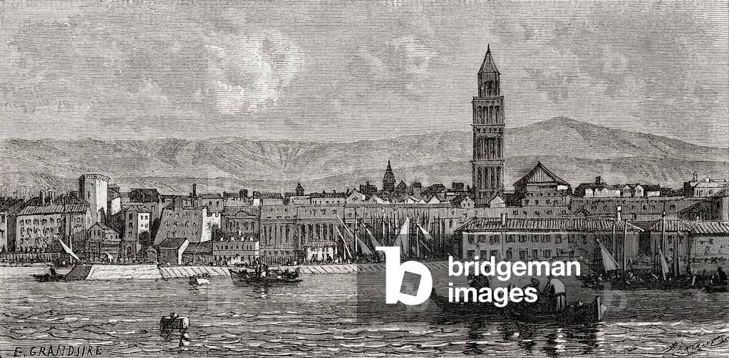 Split, Croatia, from 'El Mundo en la Mano', published 1878 (litho)