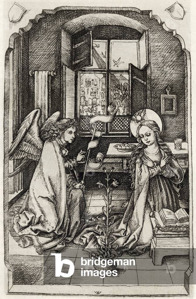 The Annunciation, from 'A Catalogue of a Collection of Engravings, Etchings and Woodcuts', by Richard Fisher, published 1879 (litho)